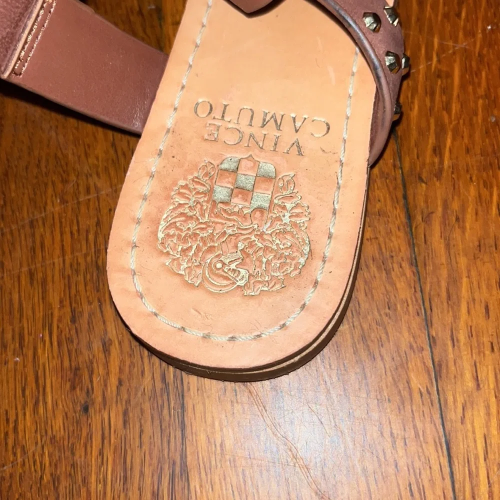 Vince Camuto Studded Brown/Tan Strappy Sandals